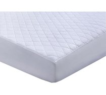 Matrača pārvalks vienvietīgai gultai, 30 cm, īpaši dziļš, īpaši absorbējošs, stepēts gultas pārvalks (90 x 190 cm), matrača pārvalks, zema trokšņa līmeņa pārvalks (balts, vienvietīga gulta)