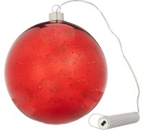 Vosteen LED gaismas bumba, 15 cm diametrs, lielisks Ziemassvētku rotājums (sarkana)