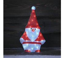 Lights4fun 51 cm LED Ziemassvētku vecīša siluets 2D Ziemassvētku vecīša figūra Iekštelpu un āra Ziemassvētku figūra Ziemassvētku rotājumi Ziemassvētku apgaismojums Āra apgaismojums