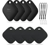 RSH AirTag Smart Tag Suitcase Tracker, 4 gabali, Bluetooth Tracker, atslēgu meklētājs, atslēgu meklētājs, saderīgs ar Apple "Kur ir?" (tikai iOS), makam/ceļasomas somai, bagāžai/somas somām, nomaināma baterija