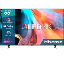 Hisense 55E7HQ Hisense QLED Smart TV 139 cm (55 collu) televizors (4K, HDR10, HDR10+ dekodēšana, HLG, Dolby Vision, DTS Virtual, 60 Hz panelis, Bluetooth, iebūvēta Alexa, VIDAA Voice)