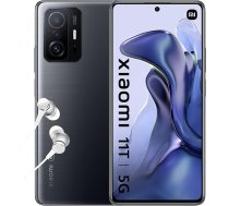 Xiaomi 11T 5G viedtālrunis 8 + 256 GB, 6,6 collu, 120 Hz AMOLED Flat DotDisplay, MediaTek Dimensity 1200-Ultra, 108 MP Pro klases kamera, 5000 mAh, Meteorīta pelēks, Meteorīta pelēks