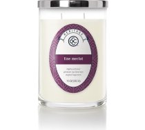 Colonial Candle Aromatizēta svece stiklā ar vāciņu | Smalks Merlot | Aromatizēta svece ar augļu aromātu | Svece ar vairākiem daktīm | Svece ar ilgu degšanas laiku (80 h) | Svece balta (312 g)