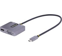 StarTech.com USB C videoadapteris, USB-C-uz HDMI/VGA daudzporta ekrāna adapteris, 3,5 mm austiņu ligzda, 4K 60 Hz HDR, 100 W PD 3, saderīgs ar TB 3/4 - USB-C uz VGA ceļojuma adapteris (122-USBC-HDMI-4K-VGA)