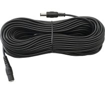 Smedz 2,1 mm x 5,5 mm līdzstrāvas pagarinātāja kabelis no vīrieša līdz sievietei 15 m 12V, melns, 12V CCTV