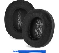 Ersatz-Ohrpolster kompatibel mit JBL Lifestyle E65BTNC, Duet NC, Live 650BTNC/ 660NC Kopfhörern, Ohrpolster (Velours/Schwarz)