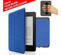 MyGadget futrālis Amazon Kindle Paperwhite 10. paaudzes (2018-2020 - 6 collas) ar siksniņu un automātiskās miega/modināšanas funkciju - flipa futrālis tumši zilā krāsā