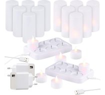 Lunartec tējas gaismas uzlādes stacija: (LED ar uzlādes staciju, uzlādējams komplekts, uzlādējams komplekts, uzlādējams komplekts).