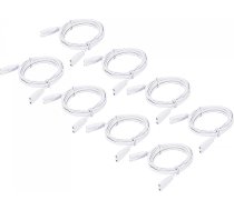 iepirkumu karte Pack of 8 spuldzes savienojuma kabelis T4 T5 T8 LED šļūtenes, 150 cm 2 tapas Double End gaismas savienojuma kabelis pagarinājuma kabelis
