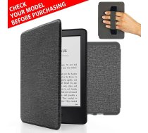 MyGadget futrālis Amazon Kindle Paperwhite 7. paaudzes (līdz 2017. gadam - 6 collas) ar siksniņu un automātiskās miega/modināšanas funkciju - gaiši pelēks