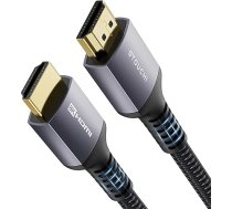 Stouchi HDMI 2.1 kabelis, 4 m, 8K Ultra HD, 48 Gbps ātrgaitas 8K60 / 4K120 / 144 Hz, RTX 3080, eARC, HDR10 4:4:4, HDCP 2.2 un 2.3, Dolby, saderīgs ar Fire TV / Roku TV / PS5 / Xbox Series X / Samsung / Sony / LG