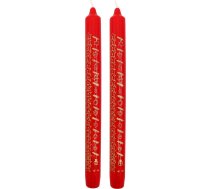 Ebersbacher Kerzenfabrik GmbH Adventes kalendāra sveces Zvaigznes sarkanas ar zelta apdruku 2 gab Aptuveni (diametrs x augstums) 22 x 250 mm