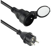 Electraline 200124 Flip-Top dārza ūdensnecaurlaidīgs pagarinājums 16 10 M melns