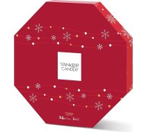 Yankee Candle Adventes kalendārs 2025 aromātiskās sveces Dāvanu komplekts 24 aromātiskās tējas lampiņas un 1 tējas lampas turētājs Ideāla Ziemassvētku dāvana sievietēm