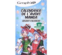 GRAPH'IT Manga Adventes kalendārs 2024, 24 pārsteigumi Ziemassvētkiem ap Manga zīmējumu bērniem un pieaugušajiem