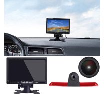 1280 x 720 pikseļu Super HD auto bremžu gaismas atpakaļgaitas kameras komplekts ar 7 collu LCD monitoru, nakts redzamības atpakaļgaitas kameras nomaiņa Mercedes Sprinter W906 W907 W910 316 CDI/VW Crafter Caravelle