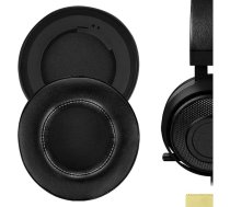 Geekria austiņu spilventiņu rezerves daļas Razer Kraken 7.1 Chroma V2 USB spēļu austiņām/Headphone Ear Pad/Ear Cushion/Ear Cups/Ear Cover/Earpads Repair Parts (Black/Plastic ring)