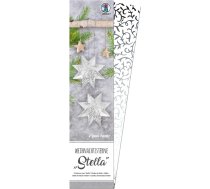 Ursus Stella Apart Classic 16140000 Ziemassvētku zvaigzne 110 g Aptuveni 7 x 30 cm 33 lapas Krāsaina priekšpuse ar sudraba krāsas folijas apdari ar pērļu efektu Ietver salokāmo instrukciju.
