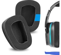 Geekria Sport Cooling Gel austiņu spilventiņi, kas saderīgi ar Logitech G533/633/633S/635/933/933S/935/930/430/431/432/433/332/230/231/233/35 austiņām (melni)