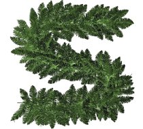 SHATCHI Melnā un baltā Imperial priedes vainags Ziemassvētku brīvdienu Ziemassvētku Ziemassvētku mājas biroja kamīna kāpņu apdare bez apgaismojuma (CW/WW/Multicolor LEDs) Vienmēr zaļš 2 m garnitūra