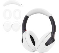 Aiivioll austiņu pārvalks Sony WH-1000XM4 un WH-1000XM3 - aizsargā pret sviedriem un mazgājams ausu spilventiņš un galvas spilvens (balts)