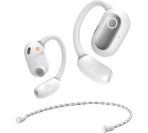 Baseus Eli Sport 1 Bluetooth austiņas ar atvērtu ausi, virziena akustika, spēcīgi basi, īpaši vieglas, IPX4 ūdensnecaurlaidīgas, ENC mikrofoni, Bluetooth 5.3 skriešanai, treniņiem - baltas krāsas