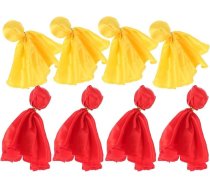Theaque Pack of 8 Yellow Referee Flags Futbola karodziņi Futbola karodziņi Futbola karodziņi Soda karodziņi Sporta metamie karodziņi futbola ballīšu spēļu piederumiem