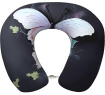 WZYCWB White Butterfly Memory Foam U-formas ceļojumu spilvens Camping Home Birojs braukšanas galvas balsts atpūtas ceļojumu kakla spilvens