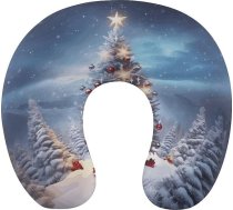 TKJMCSW Ziemassvētku eglītes Ceļojumu spilvens Memory Foam kakla spilvens Aeroplane spilvens miega U-veida kakla spilvens kaklam un galvas balstam