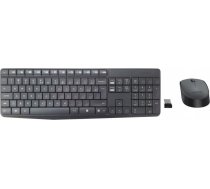Mk235 membrānveida tastatūras + peles komplekts 920-007931 (usb 3.0; krāsa: pelēka; optiskā)