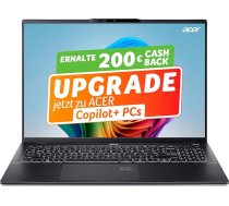 Acer Swift 16 AI OLED (SF16-51-74C3) AI klēpjdators, Copilot+ dators, 16 collu WQ2.8K OLED 120 Hz displejs, Intel Core Ultra 7 256V, 16 GB RAM, 1 TB SSD, Intel Arc Graphics 140V, Windows 11, QWERTZ tastatūra