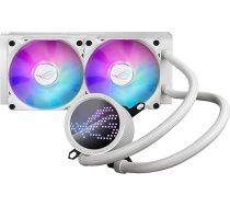 ASUS ROG Ryuo III 240 ARGB White Edition All-in-One CPU dzesētājs (2x adresējami 120 mm ARGB radiatora ventilatori, Anime Matrix LED displejs, Intel LGA 1700, 115x, 1200 & AM4, AM5 ligzda, balts)