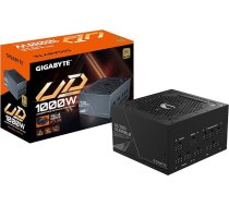 GIGABYTE GP-UD1000GM-PG5 modulārais barošanas bloks, 80 Plus, zelta, 1000 W, melns