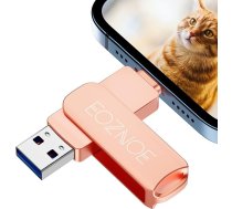 EOZNOE 128 GB USB zibatmiņas karte tālrunim, ārējā atmiņas fotoatmiņas karte, lai saglabātu vairāk fotoattēlu un video. Metāla atmiņas karte tālrunim, saderīga ar tālruni/ Android/PC