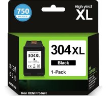 INKYEAH 304 XL melna - 750+ lappuses, saderīga ar HP 304 oriģinālajām, 304 melnajām drukas kasetnēm Envy 5000 5010 5020 5030 5032 DeskJet 2600 2620 2622 2630 3720 3735 3750 3 720