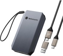 Yottamaster 1TB ārējais SSD, USB 3.2 Gen 2x2 2000MB/s pārnēsājamais SSD 2-in-1 USB-C/A kabelis un nēsāšanas siksna Atbalsta 4K ProRes HDR Saderīgs ar iPhone 17/16 Pro Max, viedtālruni, planšetdatoru, klēpjdatoru