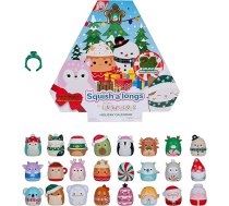Squish-a-longs SQAL0162 Adventes kalendārs, kas satur 24 x 2,5 cm miniflīšiņus, 1 x gredzenu un 1 x kolekcionāra rokasgrāmatu - kolekcionē, maini un spēlējies