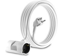 MutecPower maiņstrāvas Schuko pagarinātājs ar 2 rozetēm 90° leņķveida Schuko kontaktdakša no ES kontaktdakšas uz CEE 7/7 kontaktdakšu ar 2 CEE 7 rozetēm līdz 250V 50Hz 16A