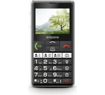 emporia PURE-LTE, 4G mobilais tālrunis senioriem, Mobilais tālrunis bez līguma, Mobilais tālrunis ar avārijas pogu, melns