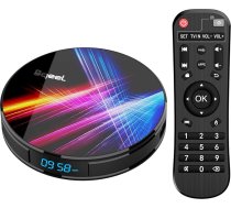 Bqeel Android TV Box 4K Smart TV Box ar 4G RAM + 32G ROM, Android 10, RK3318 Quad-Core 64bit Cortex-A53, Dual Wifi 2.4G un 5.0G, Bluetooth 4.0, USB 3.0, H.265 IPTV Set Top Box