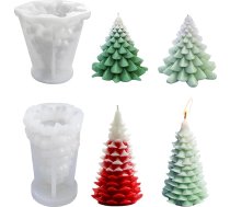 FYSL 2 silikona Ziemassvētku eglīšu sveču veidnes ieliešanai, Ziemassvētku eglīšu silikona veidnes, sveces, DIY sveču veidnes, silikons DIY aromātiskajām svecēm, Ziemassvētku amatniecības rotājumi