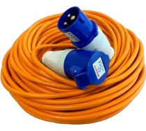 Crusader Products 25m Heavy Duty 240V 16A Camping Caravan Orange High Visibility Extension Lead Cord - ideāli piemērots kempinga un dzīvojamo māju (25m)