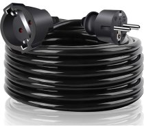ExtraStar plastmasas pagarinātājs ar bērnu aizsardzības kontaktdakšu, IP20, lietošanai telpās, 3 m, 5 m, 10 m, 3G, 1,5 mm², 16 A/250 V, 3680 W, melns/balts