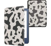 kwmobile Flip Case saderīgs ar Amazon Kindle (2022/2024) Case - eReader Case - Cow Pattern Black White