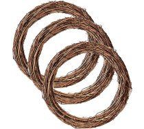 Ziemassvētku vainags, 3 gabali 30 cm dabiskā vīnogu vīnogulāju Ziemassvētku vainags Ziemassvētkiem Rudens Lieldienas Kāzu svinībām (3, 30 cm)