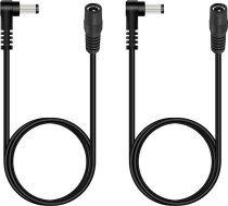 Lonnky 3M līdzstrāvas pagarinātājs 2-Pack 12V savienojuma kabelis 5,5 x 2,1 mm 90° L-veida, piemērots CCTV kamerām (RLC-820A, RLC-810A, RLC-810A, RLC-823A, RLC-811A, RLC-822A, RLC-523WA), LED lentēm (Grovee), printeriem