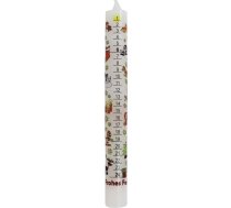 OLShop AG Ebersbacher Adventes kalendāra sveces, motīvs, Frohes Fest, baltas, diametrs 25 x augstums 300 mm, iepakojumā 2 gab.