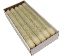 Ebersbacher Kerzenfabrik GmbH Adventes kalendāra sveces Stars Champagne ar zelta apdruku Iepakojumā 10 gab., aptuvenais izmērs (diametrs x augstums) 22 x 250 mm