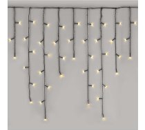 EMOS LED Icicle Fairy Lights, 3,6 m Ziemassvētku gaismiņas + 5 m kabelis, 200 LED, 8 gaismas režīmi, barošanas avots ar taimeri 6h/18h, IP44 lietošanai iekštelpās un ārpus telpām, silti balts