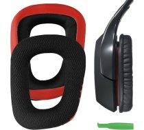 Logitech G35, G430, G930 austiņu ausu spilventiņu / ausu spilventiņu / ausu vāciņu / ausu vāciņu / ausu spilventiņu remonta rezerves daļas (sarkanas un melnas)